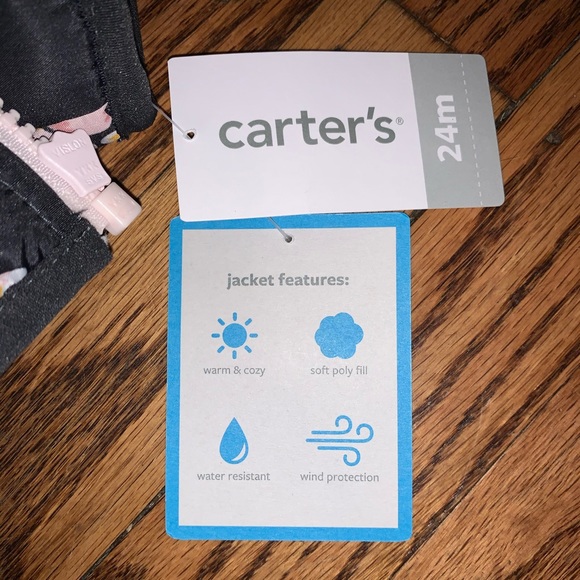 NWT Carter’s Floral Puffer Jacket (Girl 24 month) - Picture 6 of 6